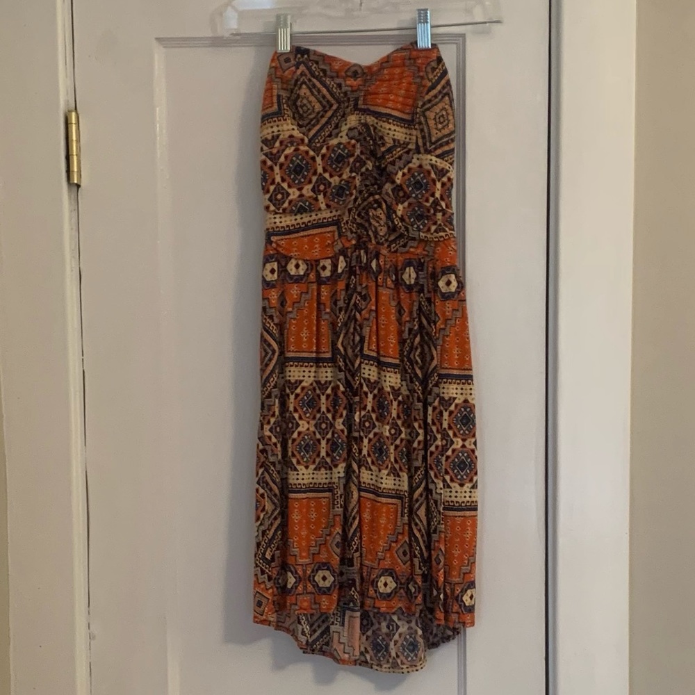 Xhilaration Orange Pattern Sundress